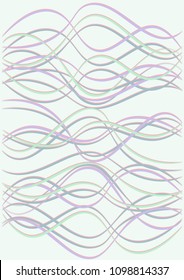 Design Template with Waves Curve Lines. Wavy Background.  Flowing Striped Vector Illustration. Modern pattern for advertising and marketing banner, presentation. Youth style waves curve stripes.