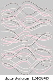 Design Template with Waves Curve Lines. Wavy Background.  Advert Striped Vector Illustration. Modern pattern for advertising and marketing banner, presentation. Youth style waves curve stripes.