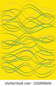 Design Template with Waves Curve Lines. Wavy Background.  Rippling Striped Vector Illustration. Modern pattern for advertising and marketing banner, presentation. Youth style waves curve stripes.