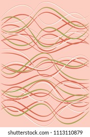Design Template with Waves Curve Lines. Wavy Background.  Simple Striped Vector Illustration. Modern pattern for advertising and marketing banner, presentation. Youth style waves curve stripes.