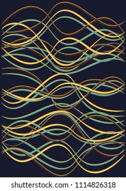 Design Template with Waves Curve Lines. Wavy Background.  Colorful Striped Vector Illustration. Modern pattern for advertising and marketing banner, flier or poster. Youth style waves curve stripes.