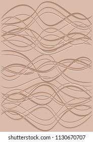 Design Template with Waves Curve Lines. Wavy Background.  Advert Striped Vector Illustration. Modern pattern for advertising and marketing banner, flier or poster. Youth style waves curve stripes.