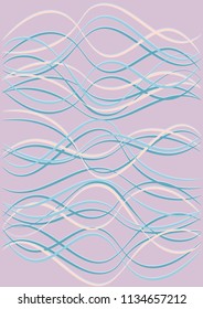 Design-Vorlage mit Wellenkurvenlinien. Wavy Hintergrund.  Shimmer Stripte Vektorillustration Illustration. Modernes Muster für Werbung und Marketing-Banner, Flyer oder Poster. Wellen im Jugendstil formen Streifen.