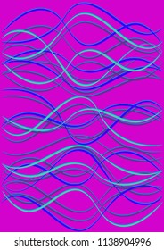 Design Template with Waves Curve Lines. Wavy Background.  Flowing Striped Vector Illustration. Modern pattern for advertising and marketing banner, flier or poster. Youth style waves curve stripes.