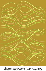 Design Template with Waves Curve Lines. Wavy Background.  Stylish Striped Vector Illustration. Modern pattern for advertising and marketing banner, flier or poster. Youth style waves curve stripes.