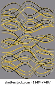 Design Template with Waves Curve Lines. Wavy Background.  Colorful Striped Vector Illustration. Modern pattern for advertising and marketing banner, flier or poster. Youth style waves curve stripes.