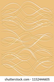 Design Template with Waves Curve Lines. Wavy Background.  Flowing Striped Vector Illustration. Modern pattern for advertising and marketing poster, presentation. Youth style waves curve stripes.