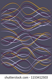 Design Template with Waves Curve Lines. Wavy Background.  Geometric Striped Vector Illustration. Modern pattern for advertising and marketing poster, presentation. Youth style waves curve stripes.