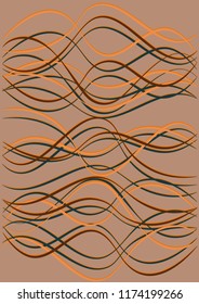 Design Template with Waves Curve Lines. Wavy Background.  Stylish Striped Vector Illustration. Modern pattern for advertising and marketing banner, presentation. Youth style waves curve stripes.