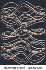 Design Template with Waves Curve Lines. Wavy Background.  Colorful Striped Vector Illustration. Modern pattern for advertising and marketing poster, presentation. Youth style waves curve stripes.