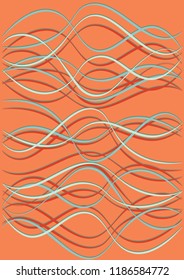 Design Template with Waves Curve Lines. Wavy Background.  Colorful Striped Vector Illustration. Modern pattern for advertising and marketing banner, flier or poster. Youth style waves curve stripes.