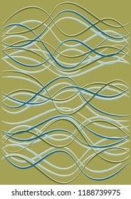 Design Template with Waves Curve Lines. Wavy Background.  Modern Striped Vector Illustration. Modern pattern for advertising and marketing poster, presentation. Youth style waves curve stripes.