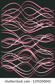 Design Template with Waves Curve Lines. Wavy Background.  Motion Striped Vector Illustration. Modern pattern for advertising and marketing banner, presentation. Youth style waves curve stripes.