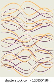 Design Template with Waves Curve Lines. Wavy Background.  Stream Striped Vector Illustration. Modern pattern for advertising and marketing poster, presentation. Youth style waves curve stripes