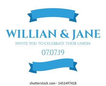 Design template for wedding invitation. Invite rose gold wedding card