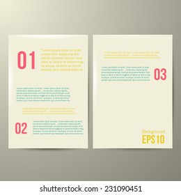 Design Template.  white Paper. Vector illustration. eps 10