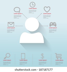 design template workflow layout, diagram, Vector illustration