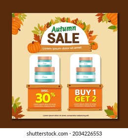 design template for your product promotion sale autumn theme