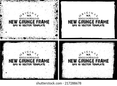 Design template.Abstract grunge frame set texture. Stock vector