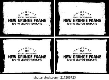 Design template.Abstract grunge frame set texture. Stock vector