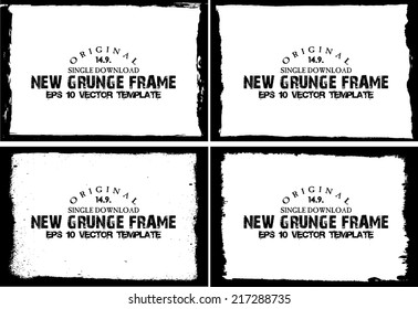 Design template.Abstract grunge frame set texture. Stock vector