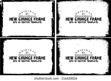 Design template.Abstract grunge frame texture. Stock vector template