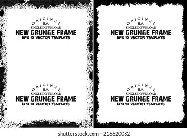 Design template.Abstract grunge frame texture. Stock vector template