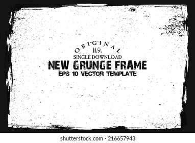 Design template.Abstract grunge frame texture. Stock vector 