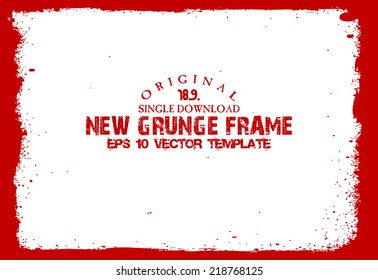 Design template.Abstract grunge frame texture. Stock vector