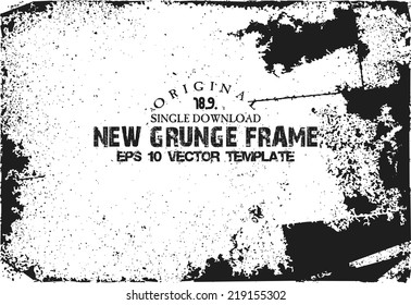 Design template.Abstract grunge frame texture. Stock vector