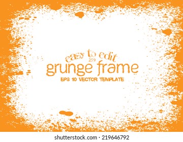 Design template.Abstract grunge frame texture. Stock vector Easy to edit
