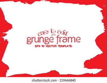 Design template.Abstract grunge frame texture. Stock vector Easy to edit