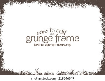 Design template.Abstract grunge frame texture. Stock vector Easy to edit