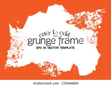 Design template.Abstract grunge frame texture. Stock vector Easy to edit