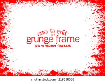 Design template.Abstract grunge frame texture. Stock vector