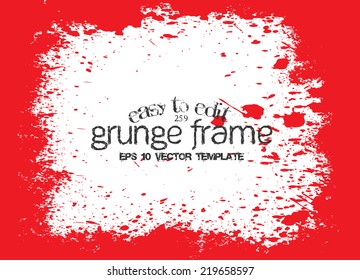 Design template.Abstract grunge frame texture. Stock vector