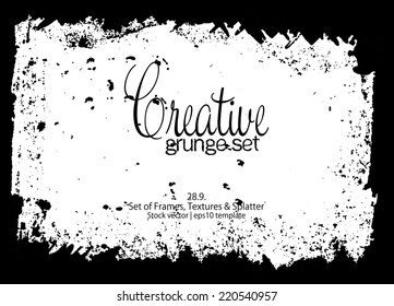 Design template.Abstract grunge frame texture. Stock vector