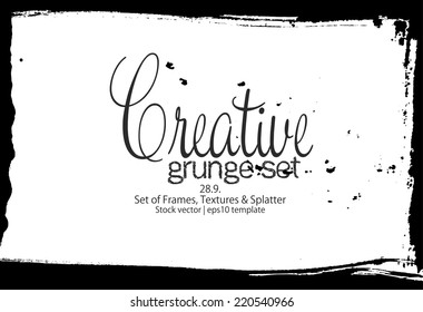 Design template.Abstract grunge frame texture. Stock vector