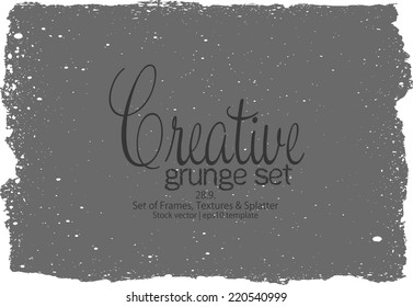 Design template.Abstract grunge frame texture. Stock vector