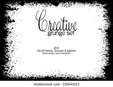 Design template.Abstract grunge frame texture. Stock vector