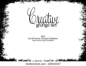 Design template.Abstract grunge frame texture. Stock vector