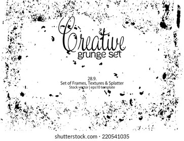 Design template.Abstract grunge frame texture. Stock vector