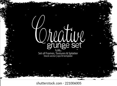 Design template.Abstract grunge frame texture. Stock vector