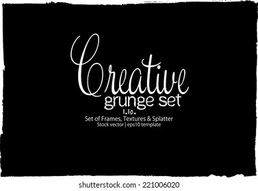 Design template.Abstract grunge frame texture. Stock vector