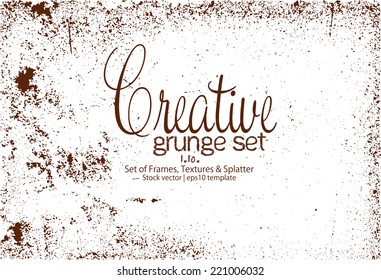 Design template.Abstract grunge frame texture. Stock vector