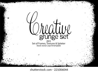 Design template.Abstract grunge frame texture. Stock vector