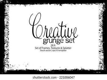 Design template.Abstract grunge frame texture. Stock vector