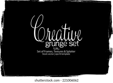Design template.Abstract grunge frame texture. Stock vector