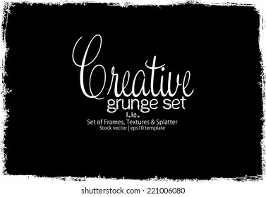Design template.Abstract grunge frame texture. Stock vector