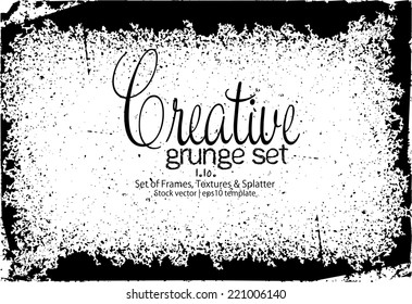 Design template.Abstract grunge frame texture. Stock vector